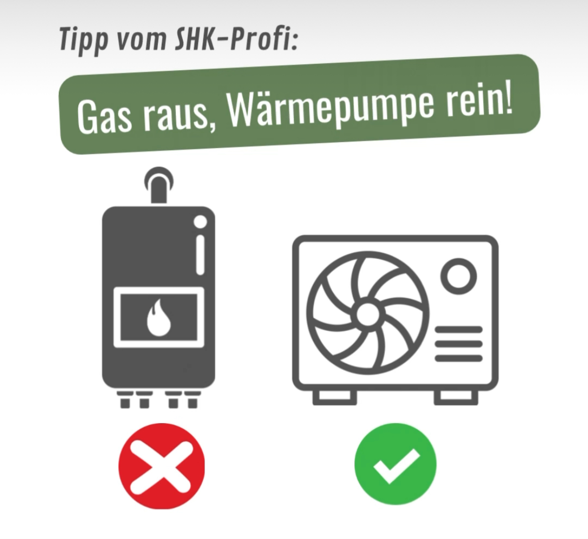 Featured image for “Tipp vom SHK-Profi: Gas raus, Wärmepumpe rein!”